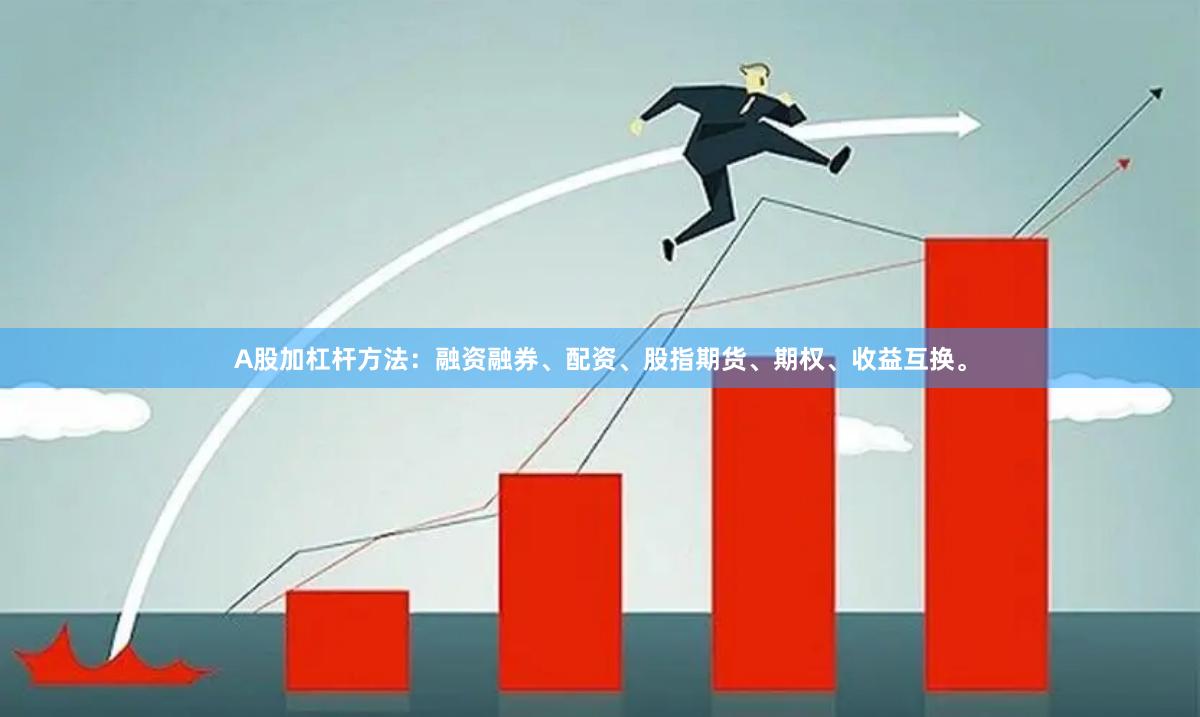 A股加杠杆方法：融资融券、配资、股指期货、期权、收益互换。